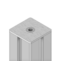 60-010-5 MODULAR SOLUTIONS ALUMINUM END CAP<br>45MM X 45MM W/HARDWARE